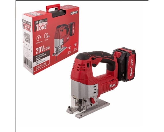 INDUSTRIAL Лобзик акк бесщеточный Number one  JS90/3/0-1 PRO (20V.1акк,13/У,3.0Ah,мет.редуктор,КЕЙС