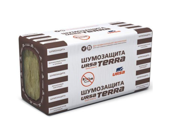 URSA TERRA плита (10) 1250*610*50 Шумозащита ((7,62м2;0,381м3/уп)40уп/пал)