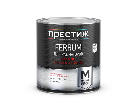 Престиж Эмаль термостойкая Ferrum для радиаторов Белая 1,9