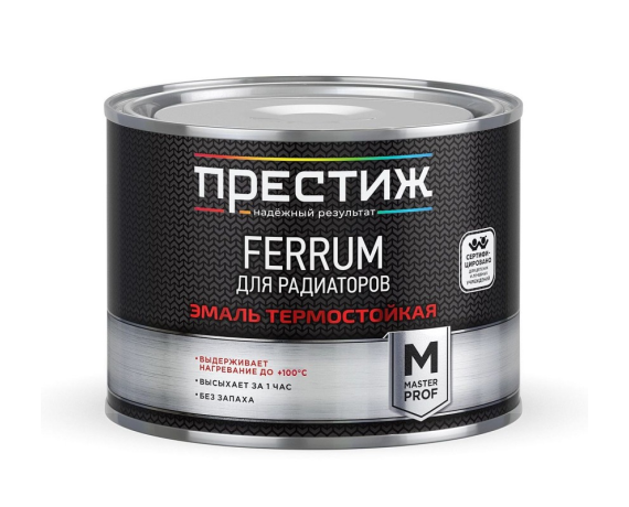 Престиж Эмаль термостойкая Ferrum для радиаторов Белая 0,4