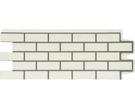 Фасадная панель Grand Line Состаренный кирпич Design молочный (шов 7006)