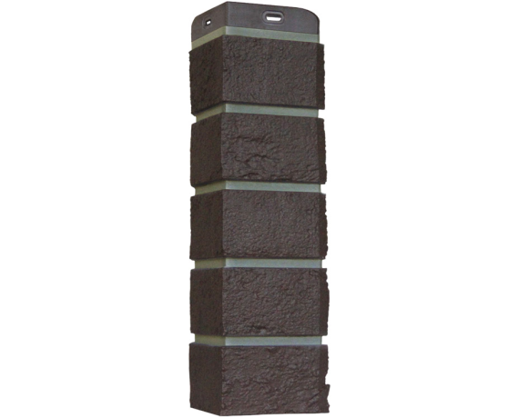 Угол Grand Line Состаренный кирпич Design шоколадный (шов 7006)