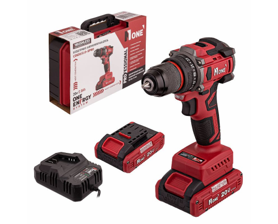 Акк.дрель бесщет. Number one CDI 20/2.0-SPRO (45Hm.20V/2.0Ah.10мм мет.патрон,500-1650об/мин,КЕЙС)