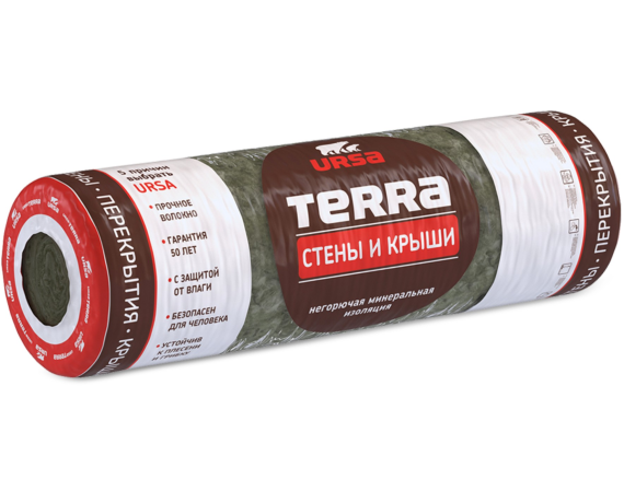 URSA TERRA Стены и крыши 4000*1220*150 ((4,9м2;0,732м3/уп)5уп/сп,30уп/пал)2095804/099199