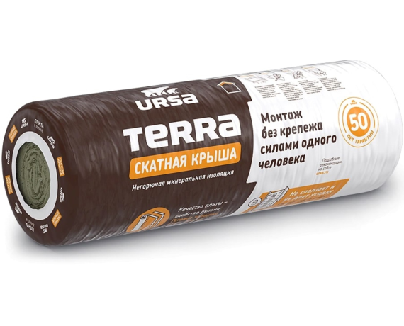 URSA TERRA 35QN Скатная крыша 4500*1200*100 (((5,40м2;0,54м3/уп)3уп/сп)24уп/пал)02099034/099195