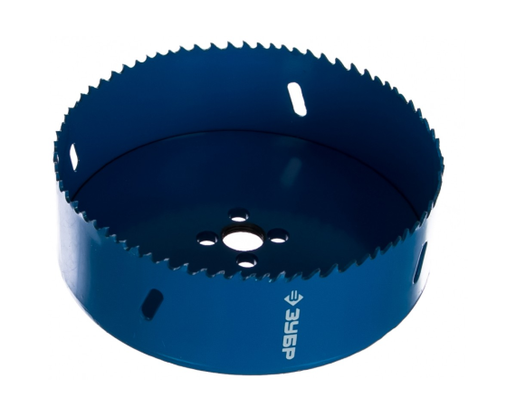 Коронка биметаллическая ЗУБР 133мм,быстрорежущая сталь