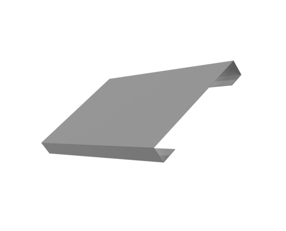 Ламель лицевая 150 забора жалюзи Texas 0,45 PE с пленкой RAL 9006 бело-алюминиевый