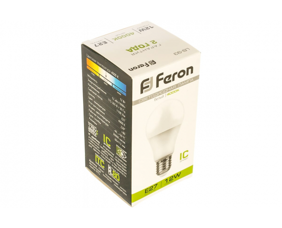 Лампа светодиодная FERON LB-93 32 LED (12W) 230V Е27 4000K A60