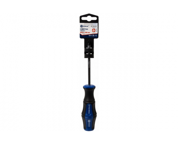Отвертка крестовая Ultra Grip КОБАЛЬТ PH-2 х 100 мм CR-V, двухкомпонентная рукоятка