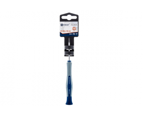 Отвертка крестовая для точных работ КОБАЛЬТ Ultra Grip PH 00 х 50 мм CR-V, двухкомпонентная рукоятка