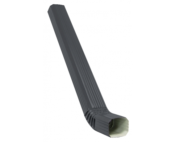 Труба прямоугольная с коленом 3м Vortex RAL 7024 Matt