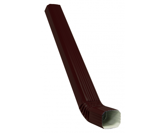 Труба прямоугольная с коленом 1м Vortex RAL 8017 Matt
