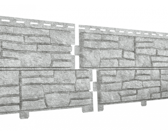 Сайдинг виниловый Stone-House СЛАНЕЦ светло-серый 0,225*2,0 15 шт./уп.