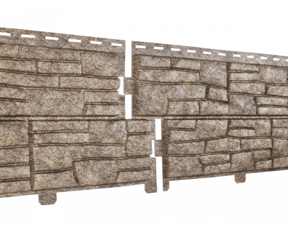 Сайдинг виниловый Stone-House СЛАНЕЦ бурый 0,225*2,0 15 шт./уп.