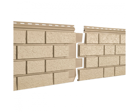Сайдинг виниловый Stone-House S-Lock КЛИНКЕР песочный 0,292*1,95 15 шт./уп.