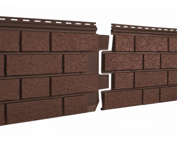 Сайдинг виниловый Stone-House S-Lock КЛИНКЕР терракотовый 0,292*1,95 15 шт./уп.